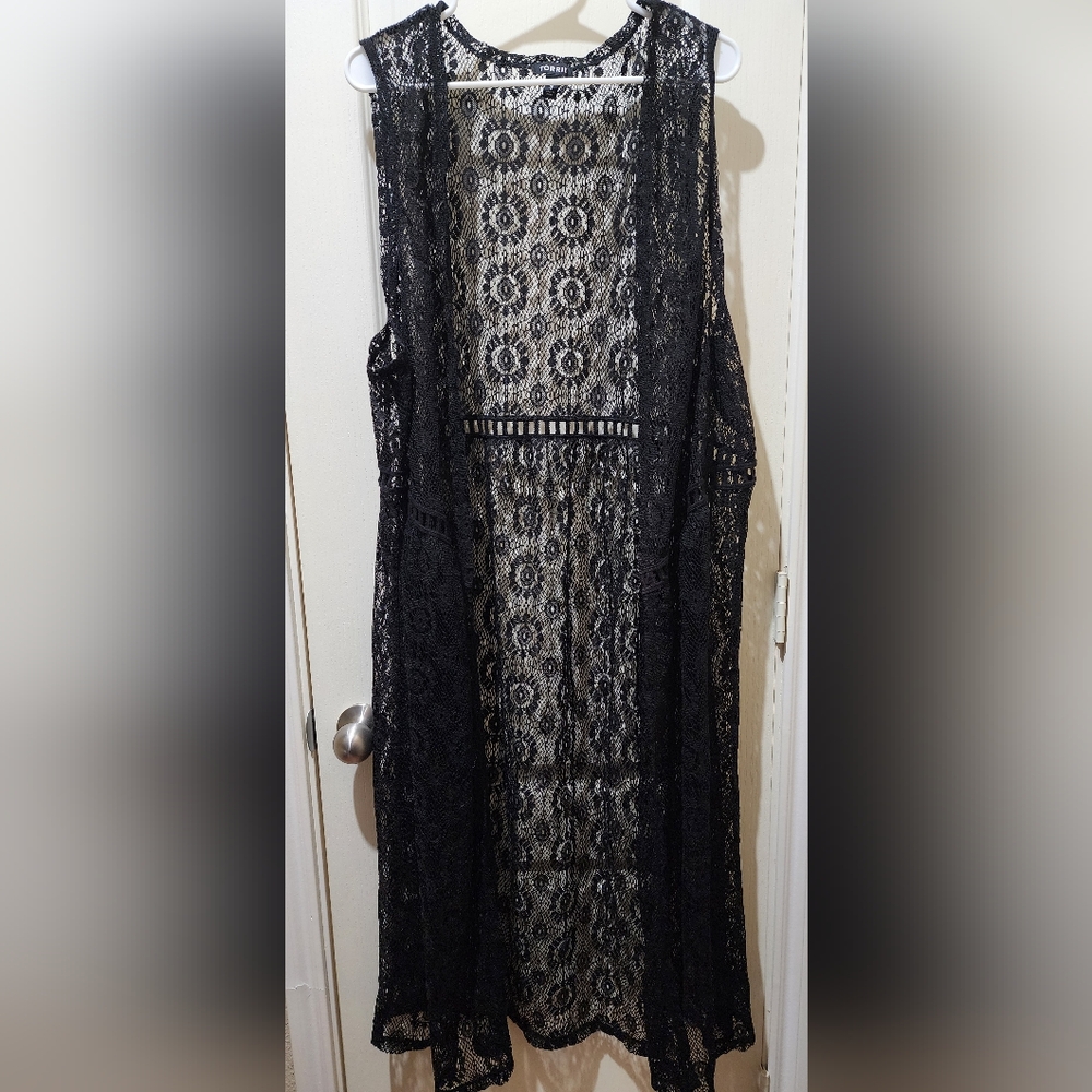 Black Lace Swimsuit Cover Torrid Sz3(22/24)